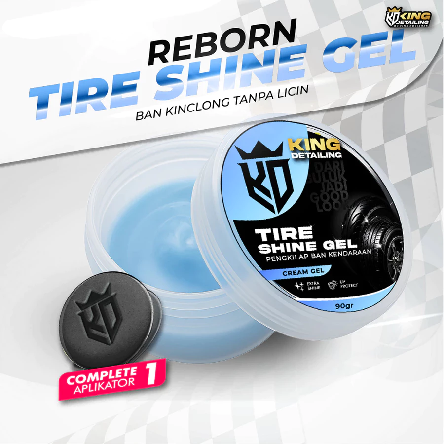90gr Tire Shine Gel Pengkilap Penghitam Semir Ban Mobil Motor Tahan Lama Dengan Perlindungan Maksimal