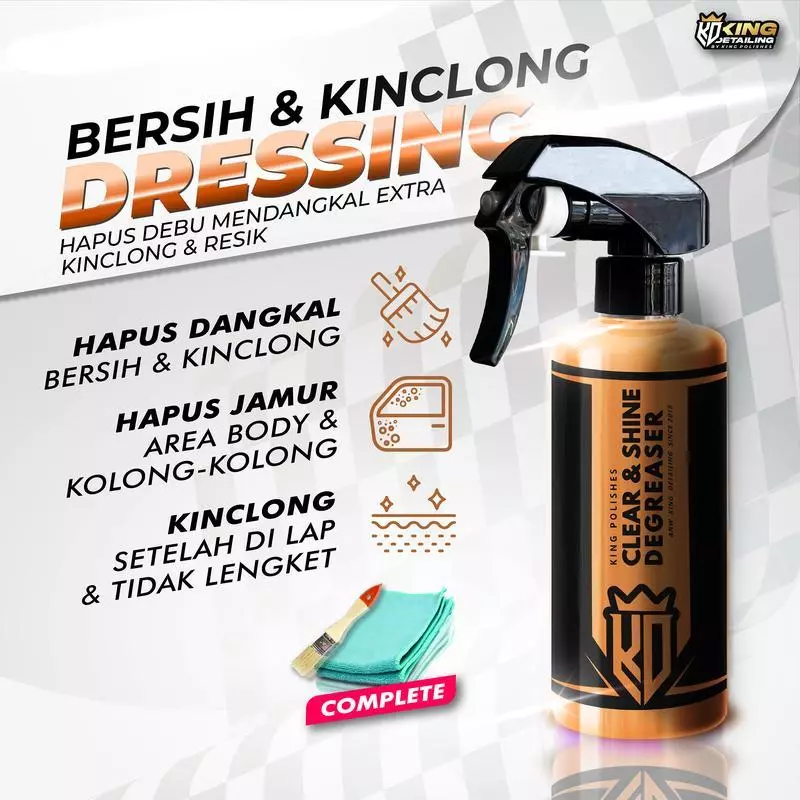 200ml Clear And Shine Degreaser Pembersih Mesin Kendaraan Mobil Motor Noda Bandel
