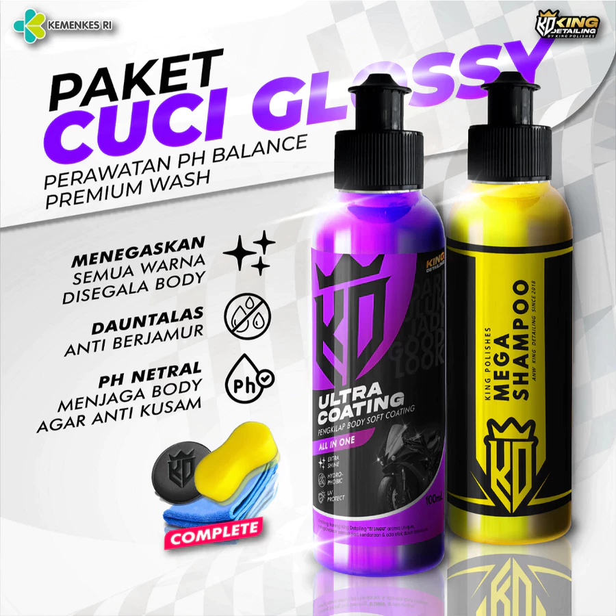 100ml Paket Premium Wash Body Glossy Motor Mobil